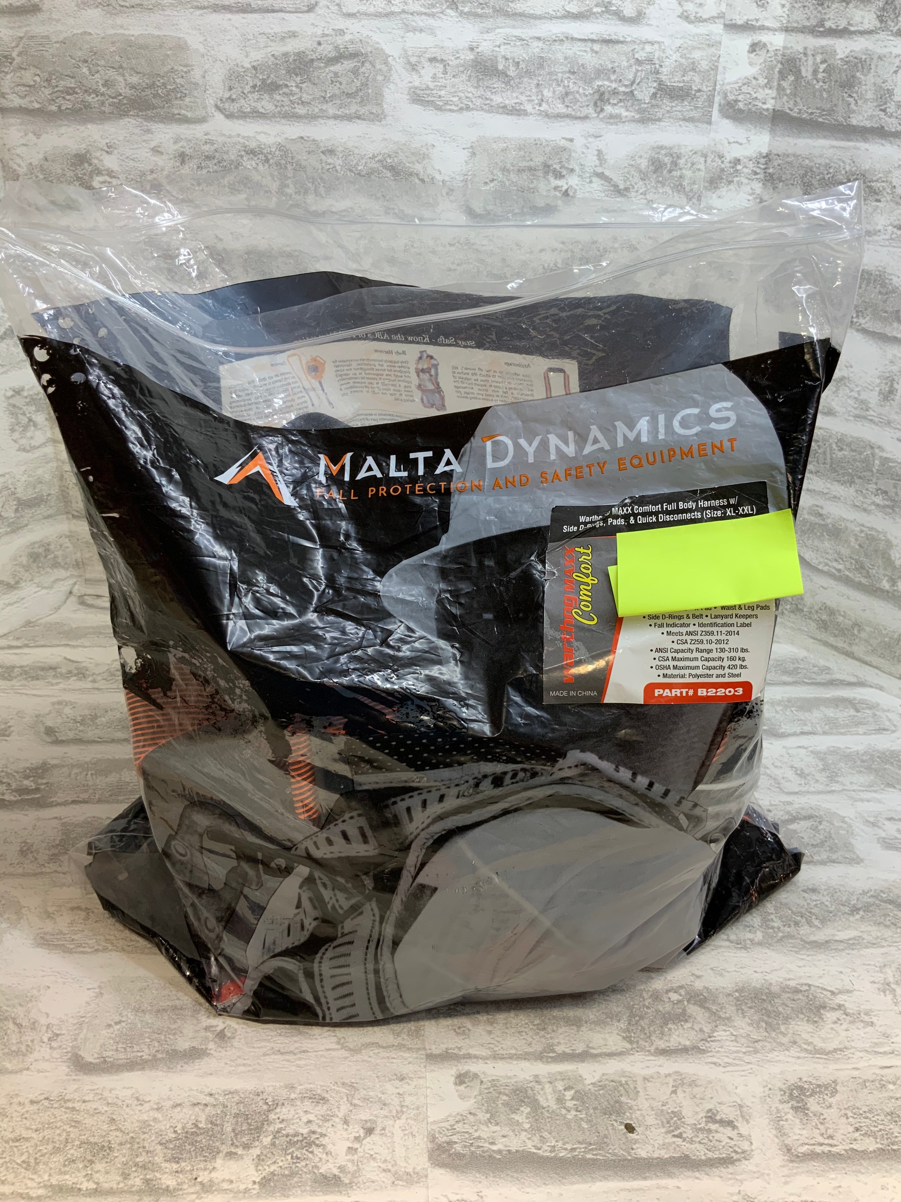 Malta Dynamics Warthog Comfort MAXX Safety Harness Fall Protection (XL