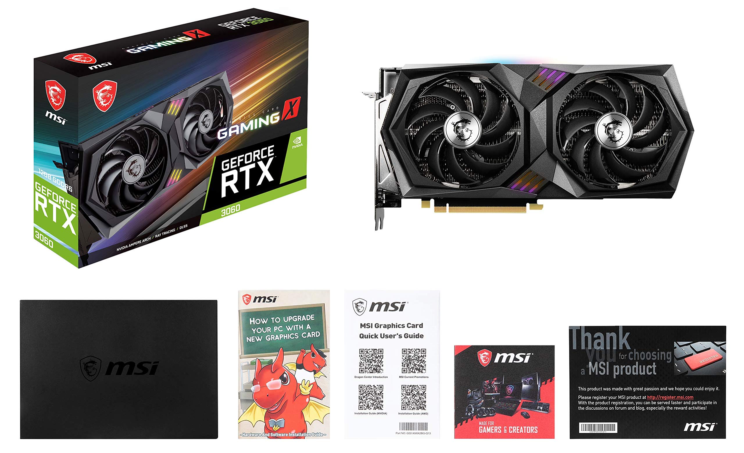 MSI Gaming GeForce RTX 3060 12GB 15 Gbps GDRR6 192-Bit HDMI/DP Graphic