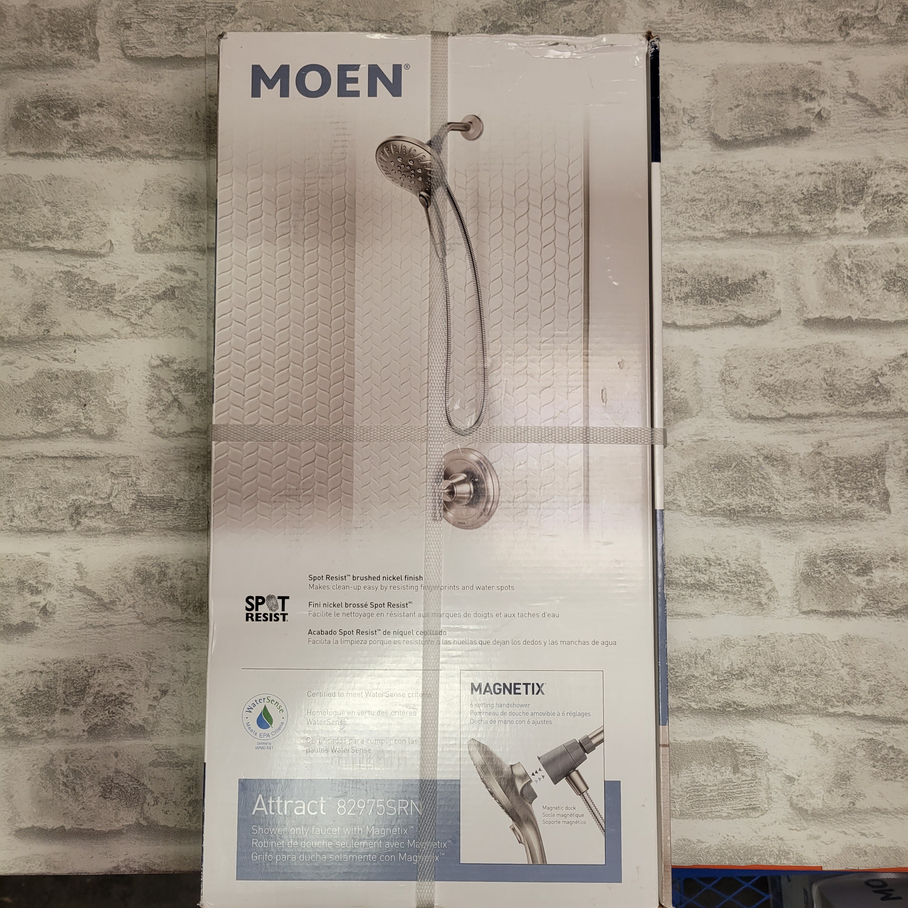 MOEN Attract Shower Faucet in Spot Resist Brushed Nickel (Valve Includ