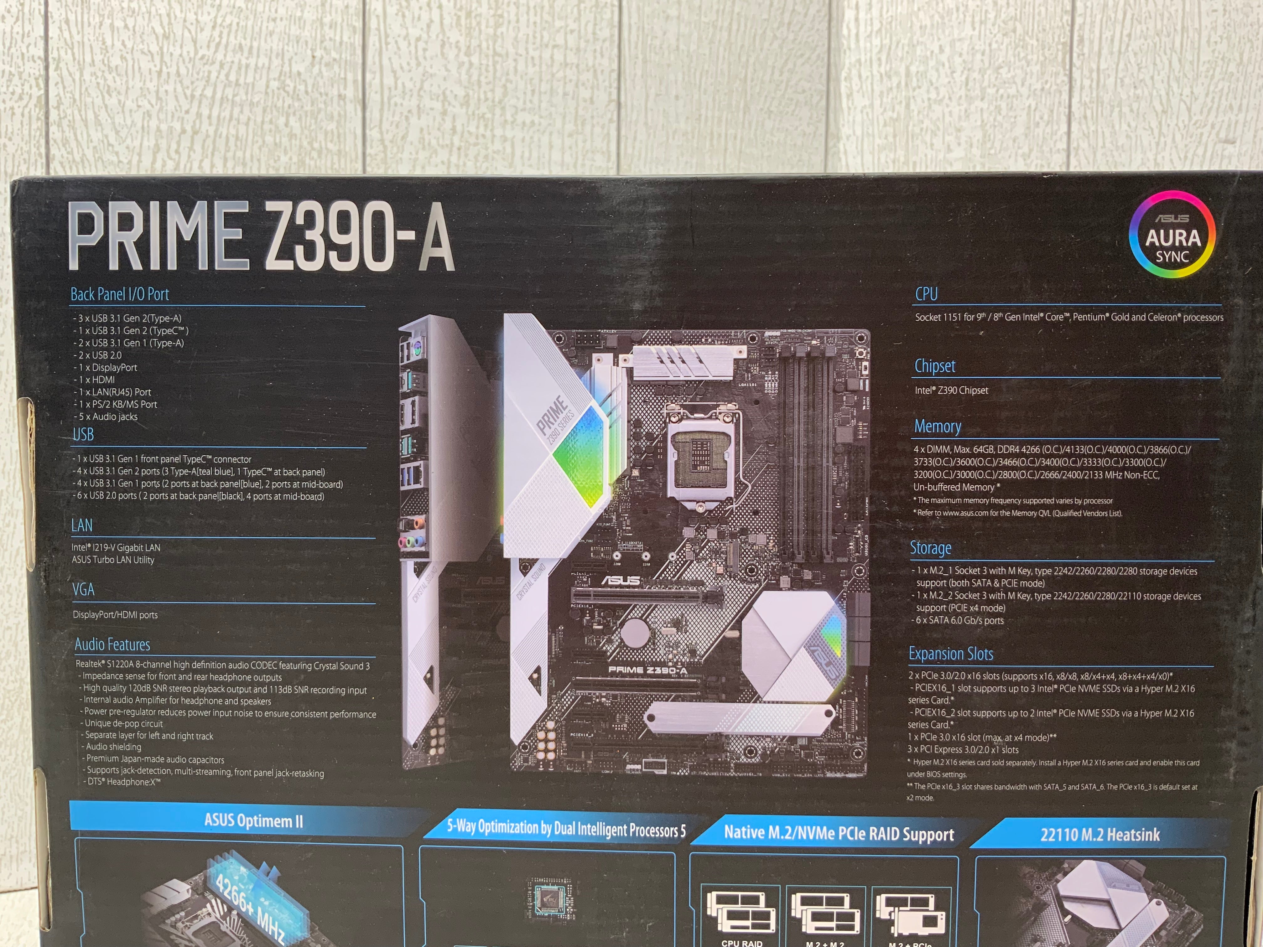ASUS Prime Z390-A - LGA1151 (Intel Z390)