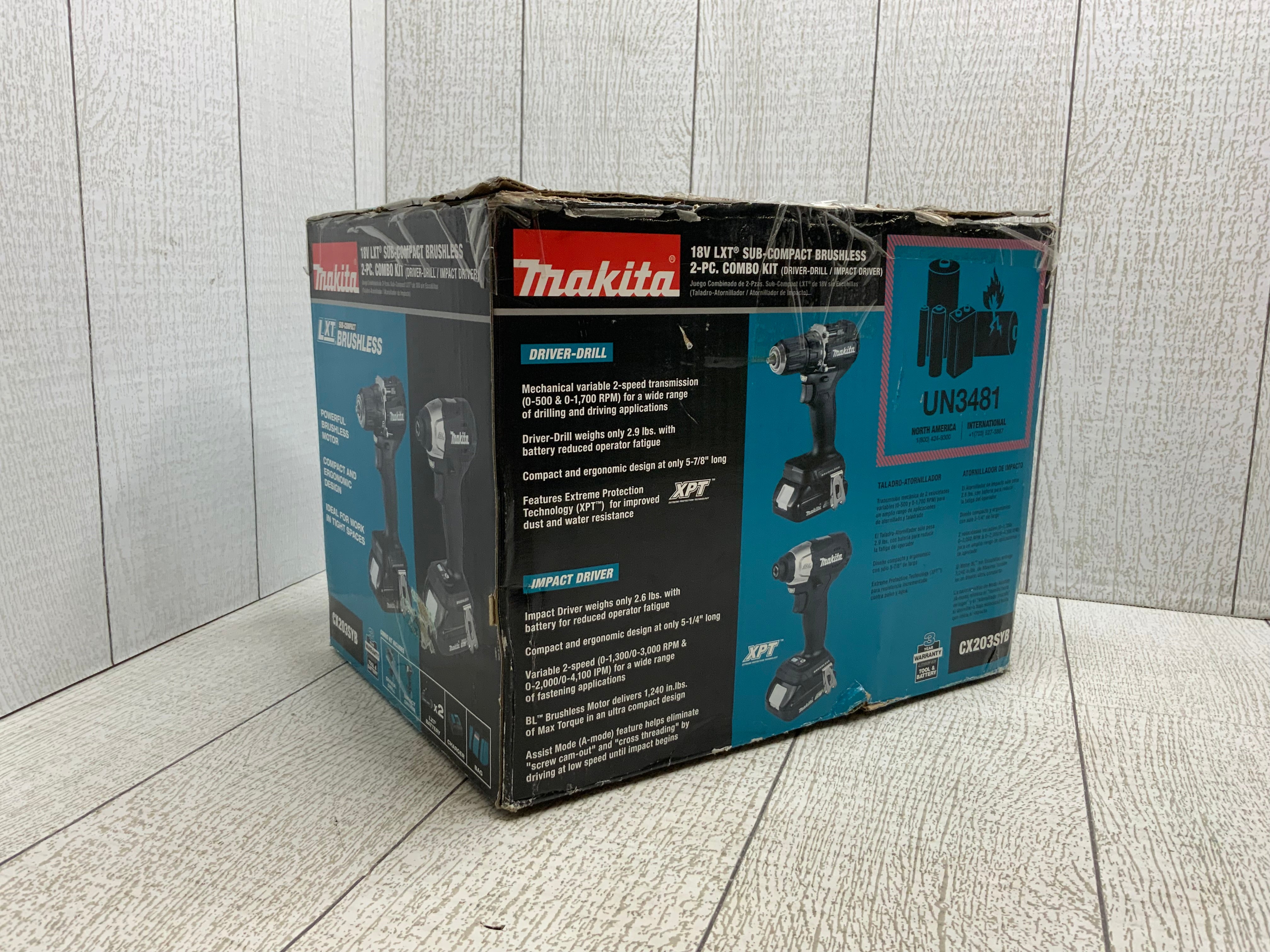 Makita CX203SYB 18V LXT Sub-Compact Driver-Drill & Impact Driver Combo