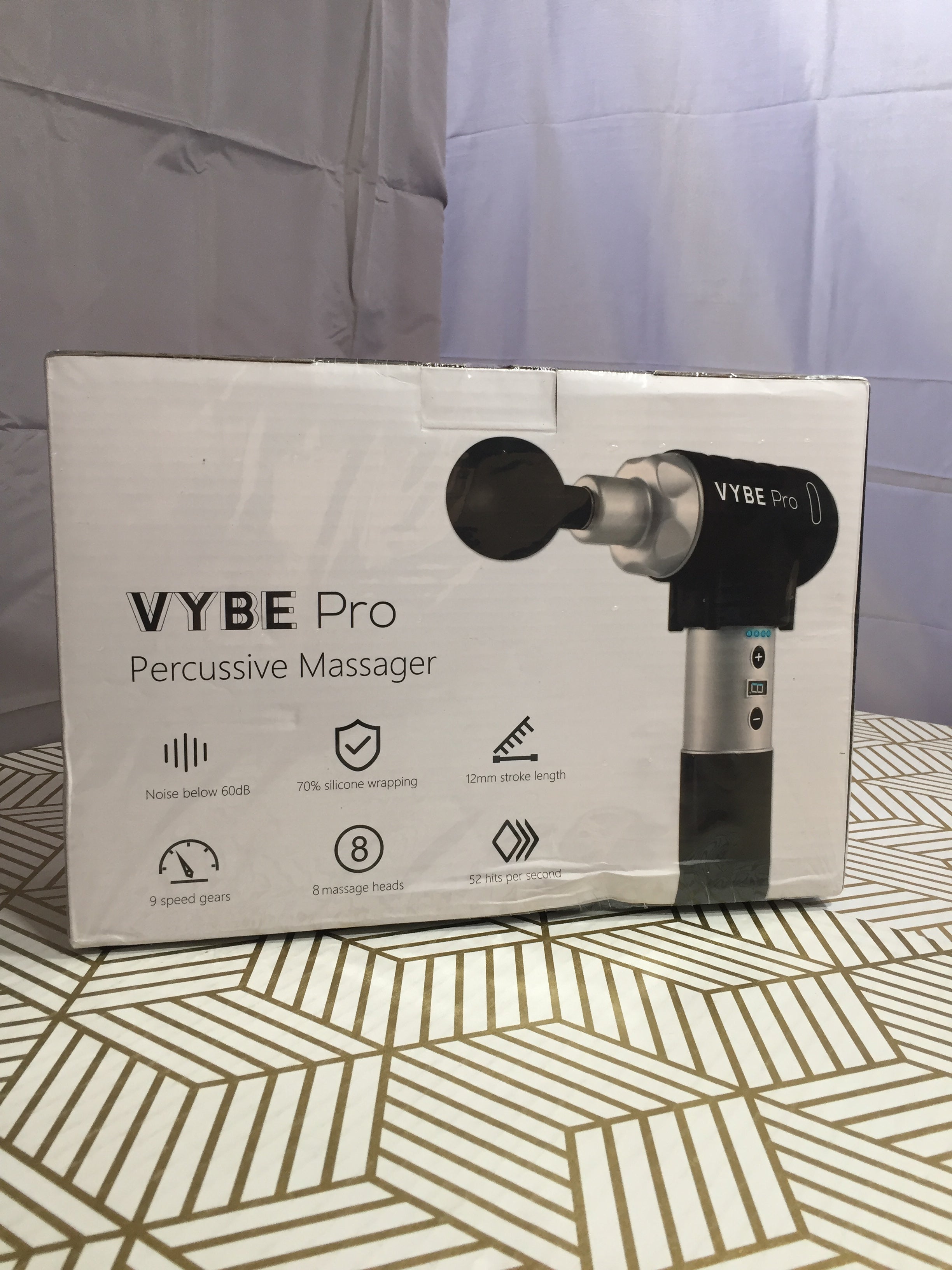 Vybe Pro Muscle Massage Gun For Athletes - 9 Speeds, 8 Attachments