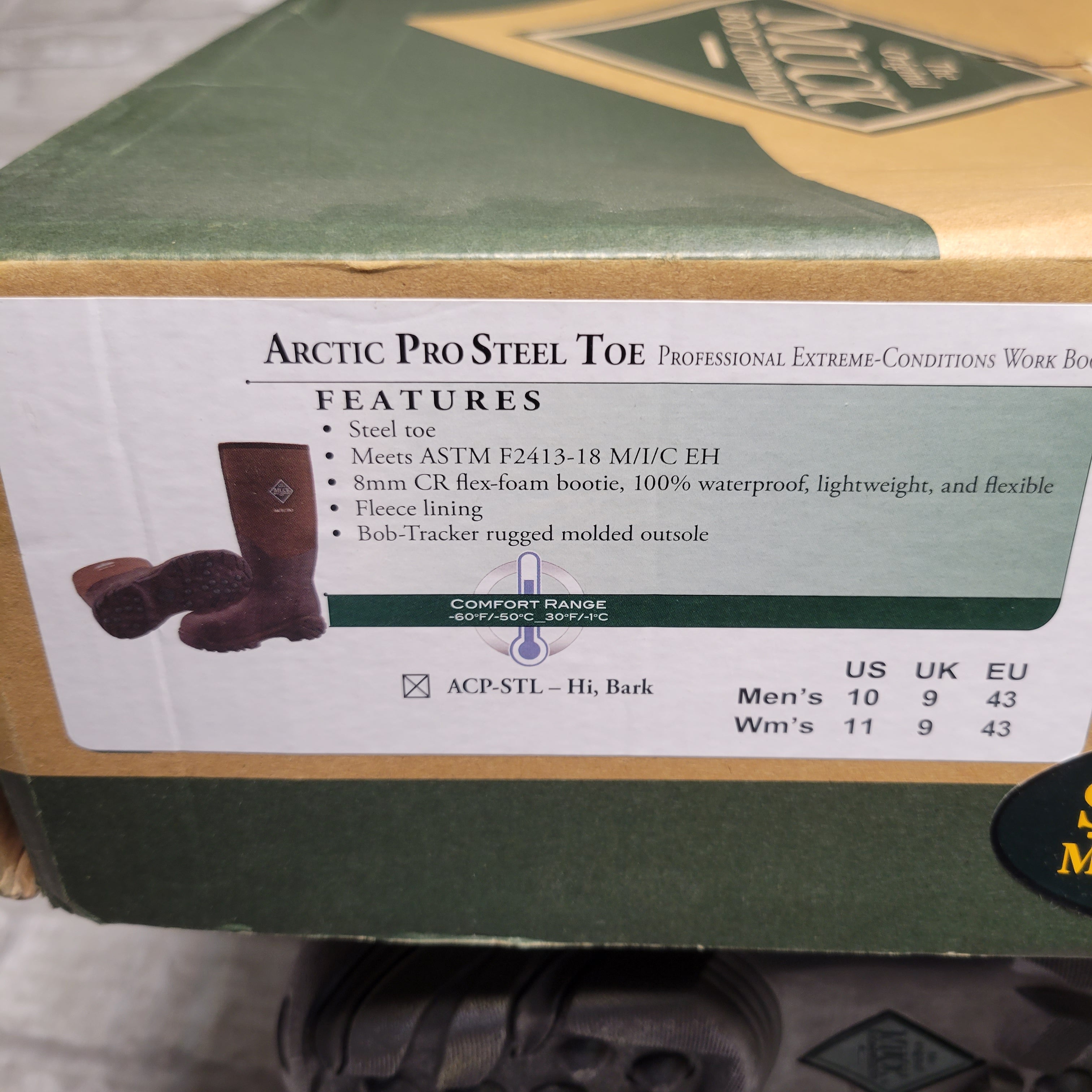 The Original Muck Boot Company Arctic Pro Steel Toe Boots 10 Men S Hi