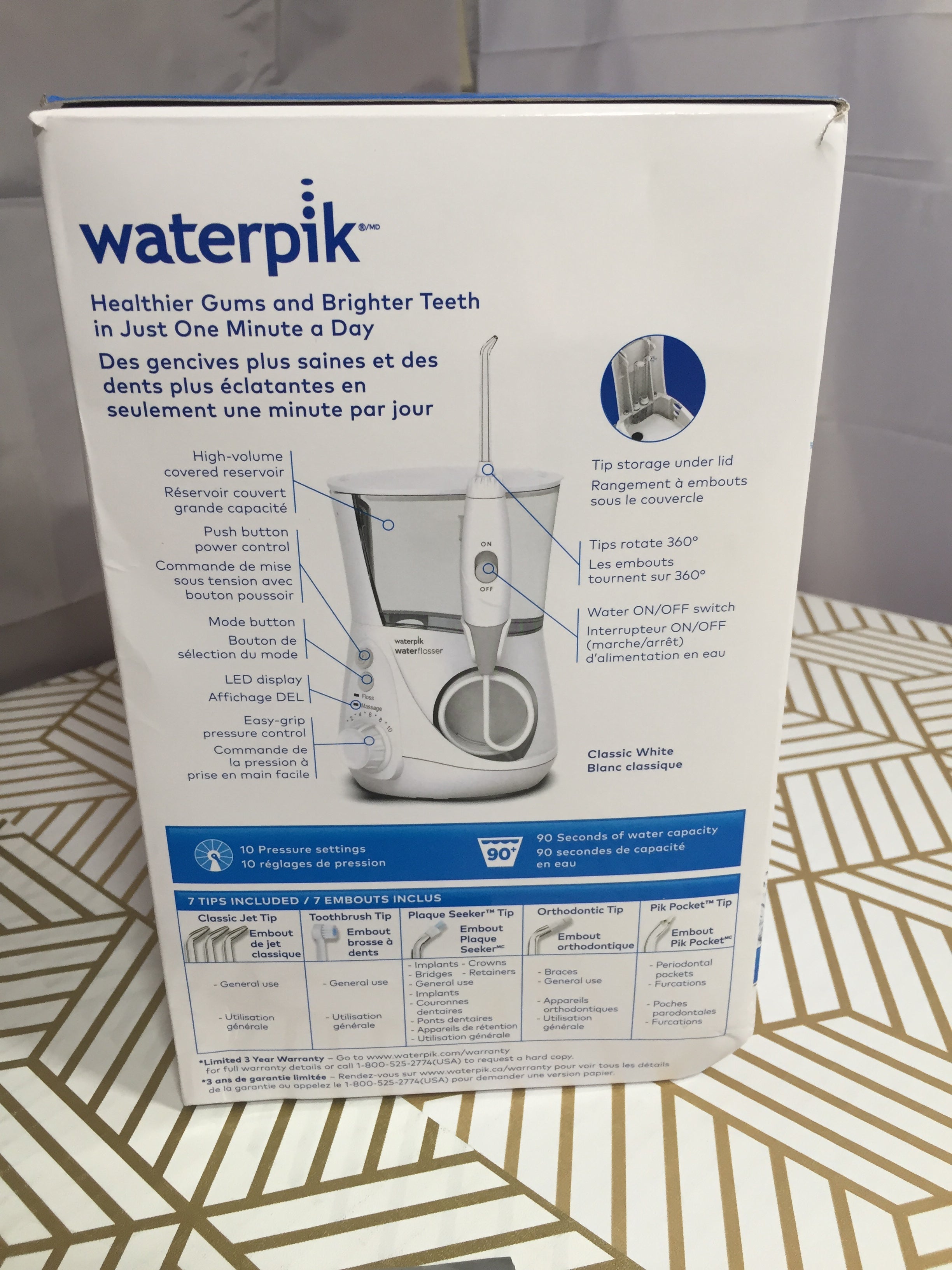 Waterpik Aquarius Water Flosser Professional White WP-660 *SEALED INSIDE* (8026835419374)