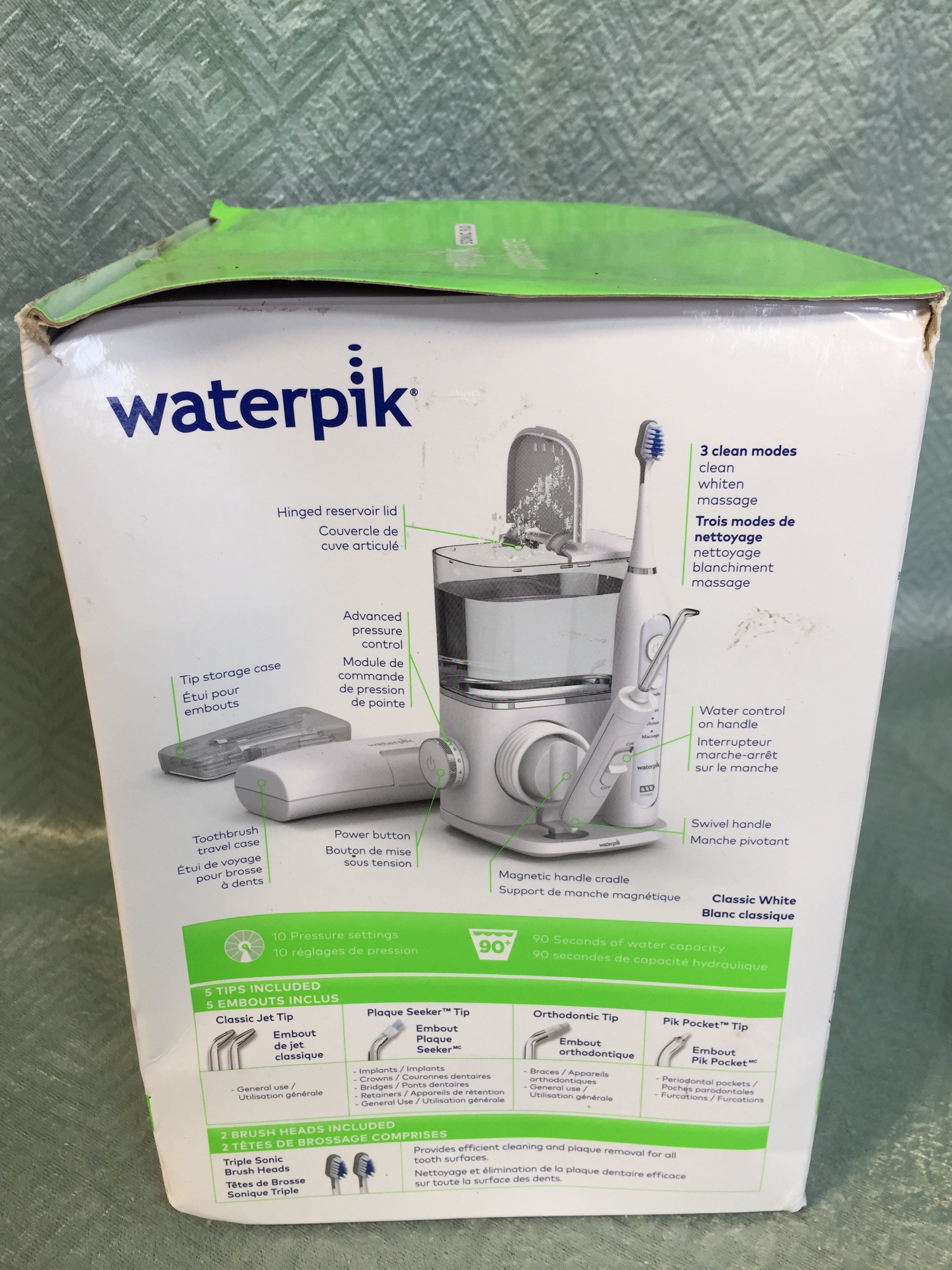 Waterpik CC-01 Complete Care 9.0 Sonic Electric Toothbrush with Water Flosser (7545655165166)