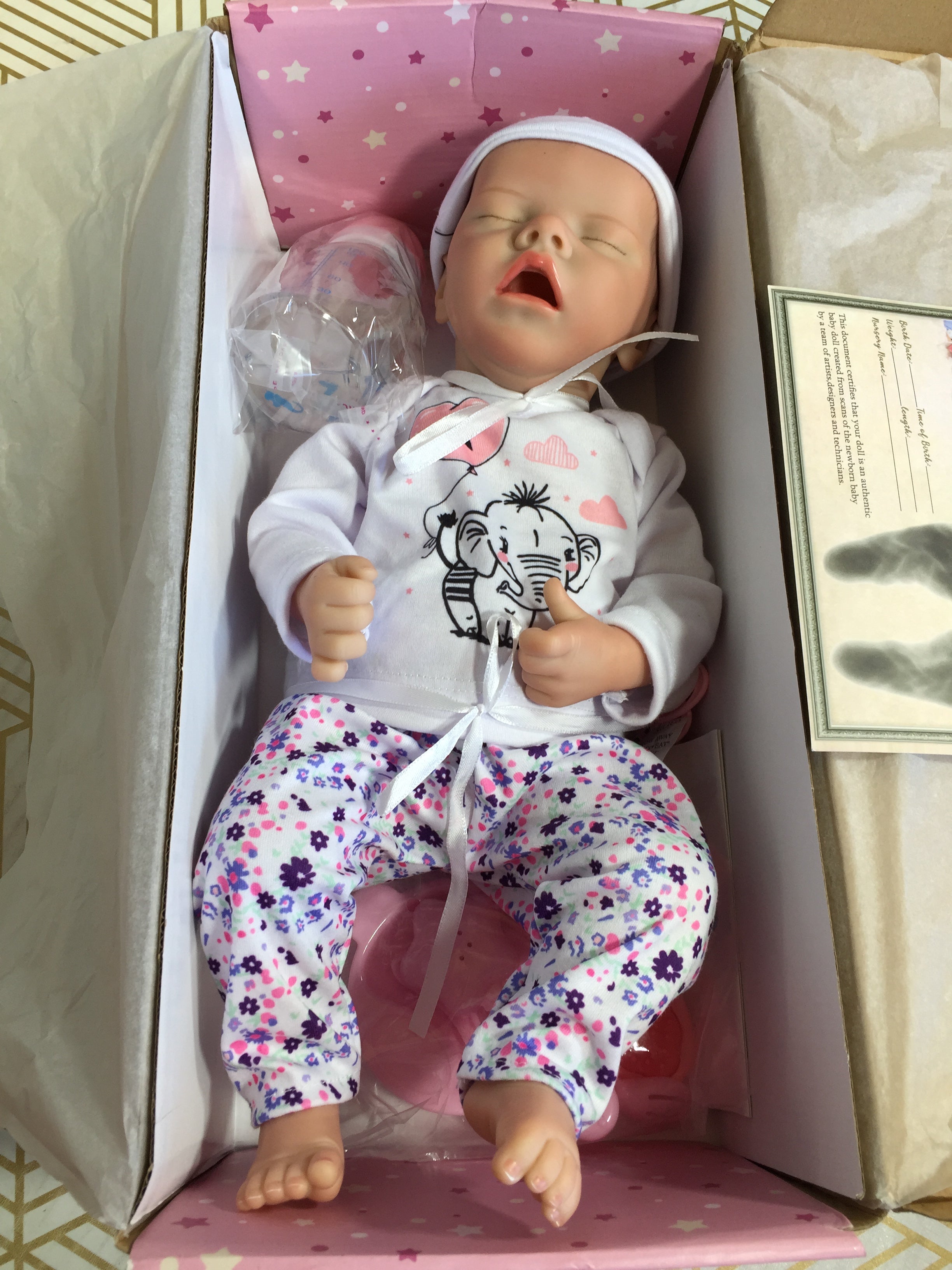 JIZHI Lifelike Reborn Baby Dolls - 0-3 Months Baby Soft Body Realistic