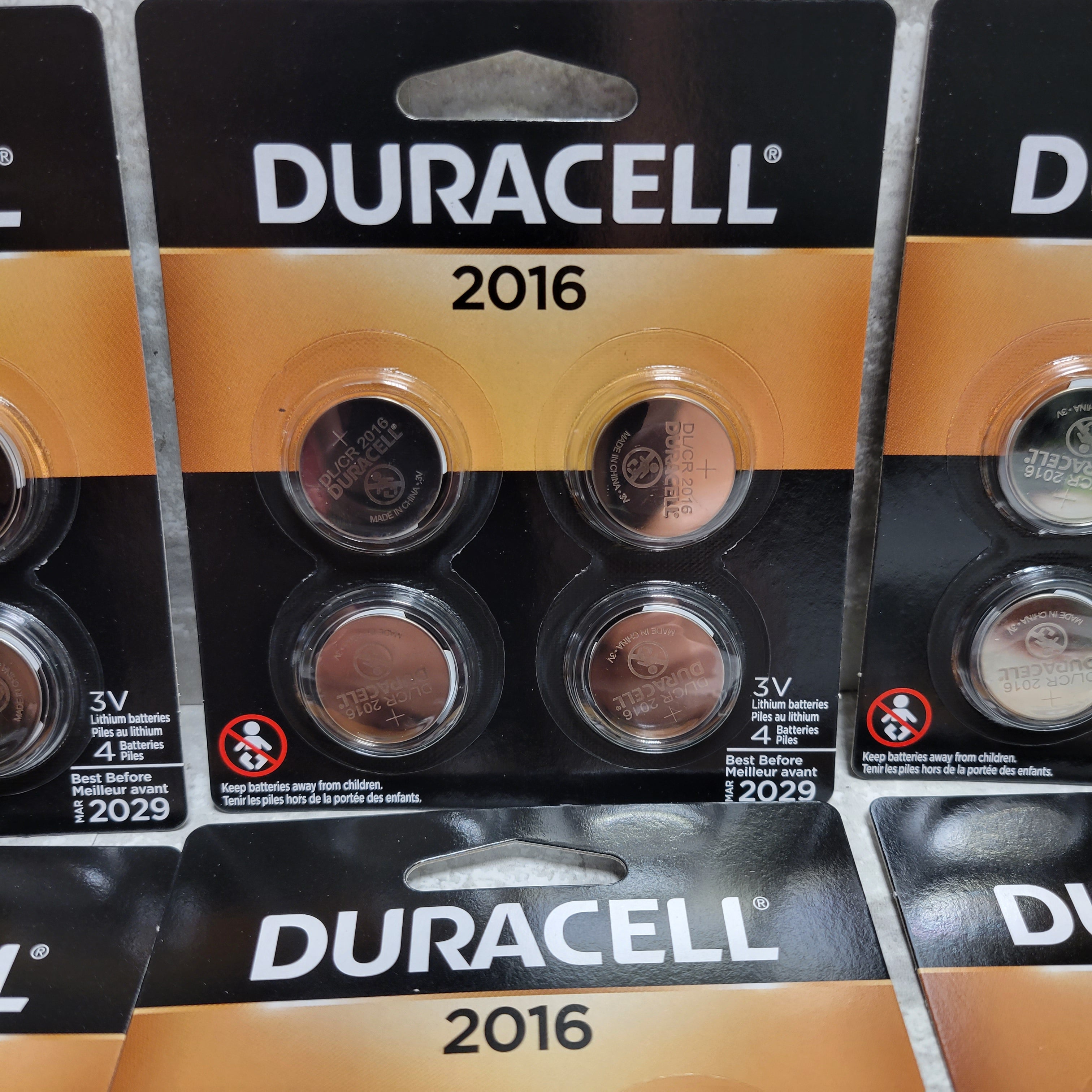 Duracell CR2016 3V Lithium Coin Cell Battery, 6 Packs of 4