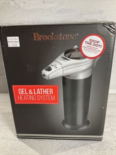 Brookstone Gel Lather Heating Shaving System Softens Skin for Shavin