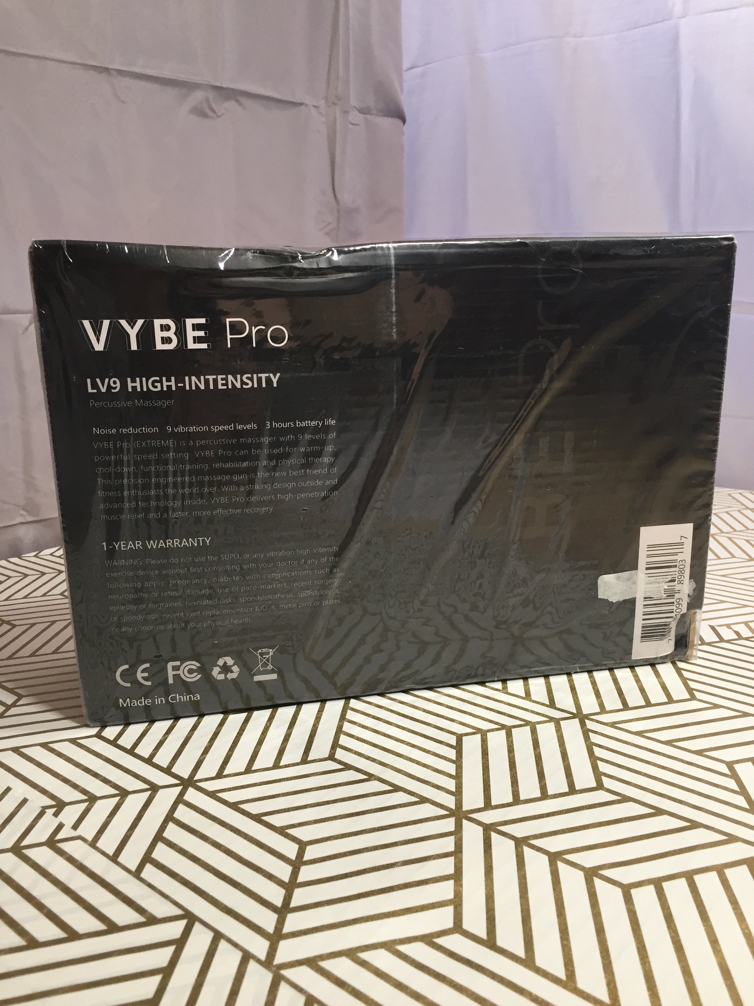 Vybe Pro Muscle Massage Gun For Athletes 9 Speeds 8 Attachments