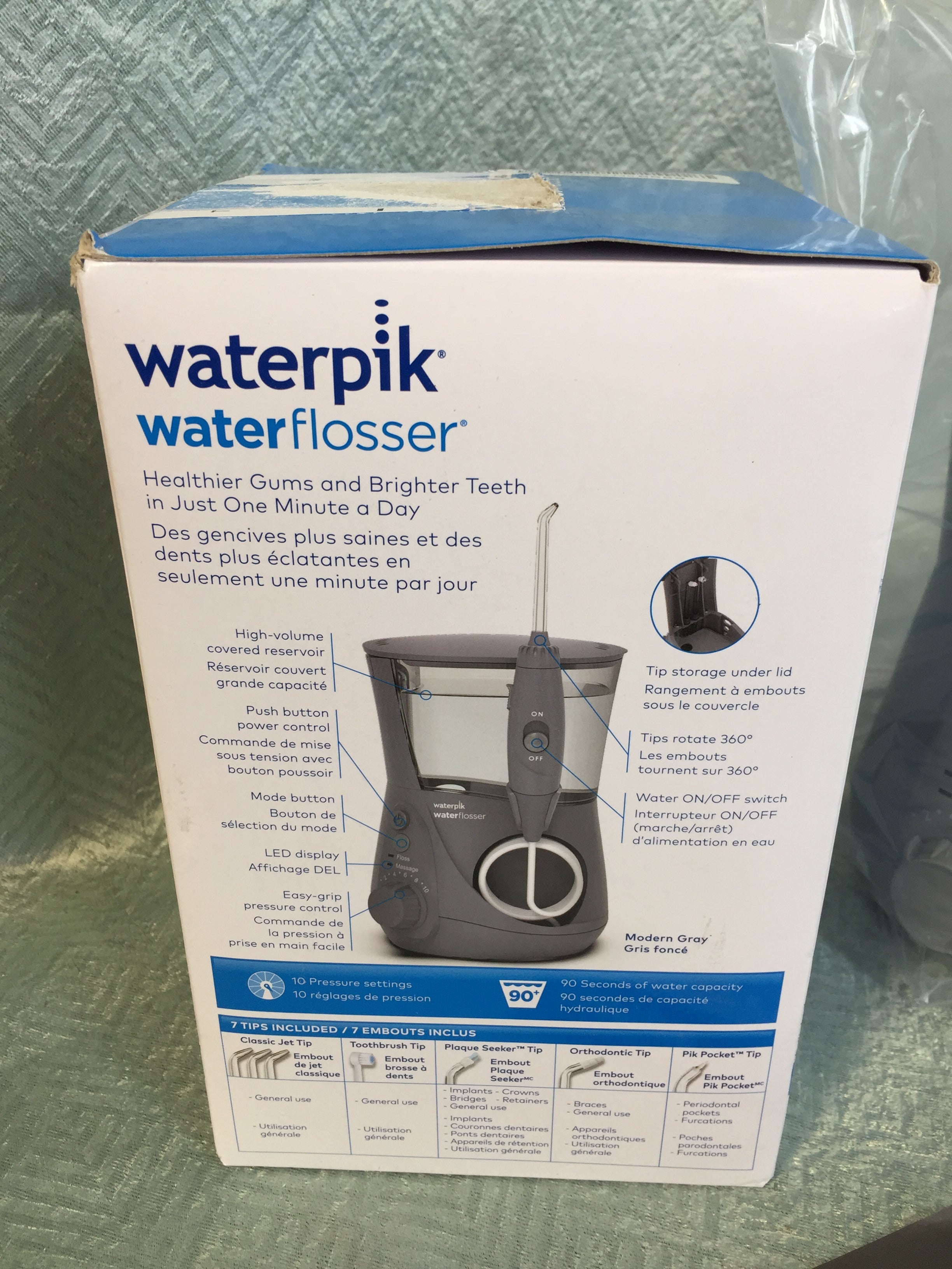 Waterpik Aquarius Water Flosser Professional Gray WP-667 (7532404998382)