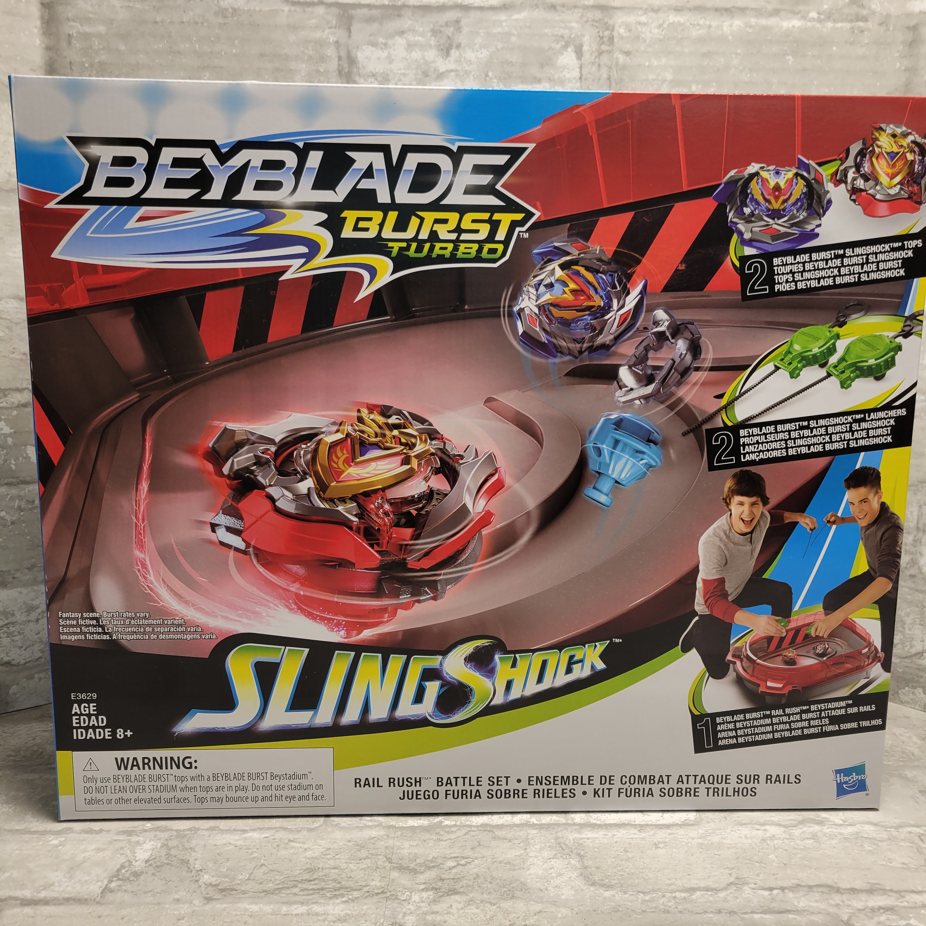 Beyblade Burst Turbo Slingshock Rail Rush Battle Set