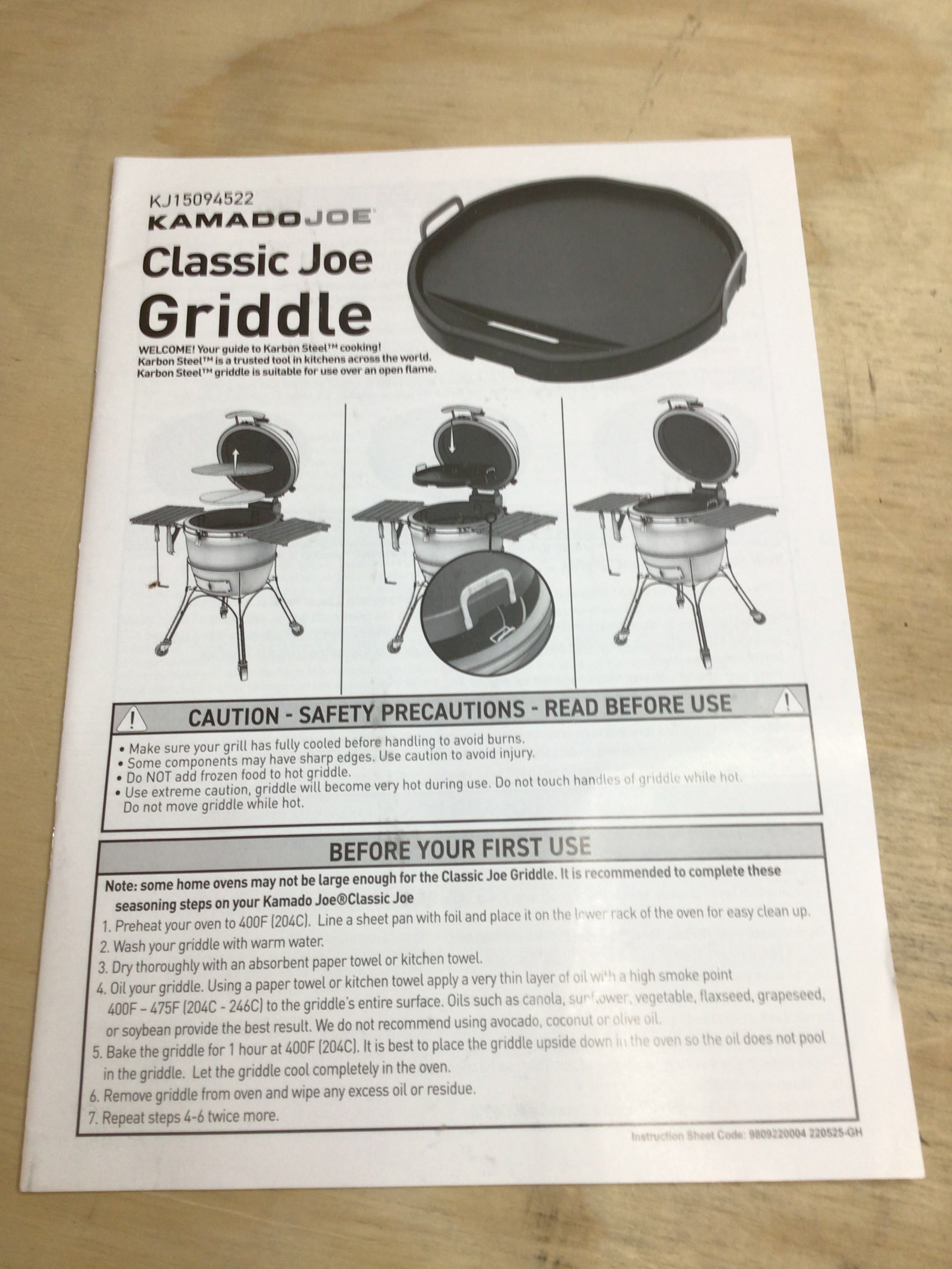 Kamado Joe Karbon Steel Classic Griddle